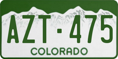 CO license plate AZT475