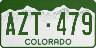CO license plate AZT479
