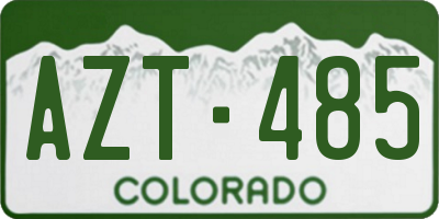 CO license plate AZT485