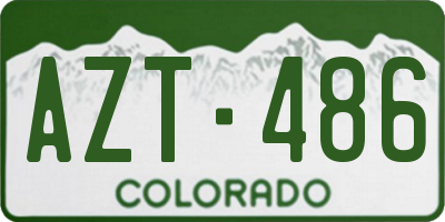 CO license plate AZT486