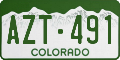CO license plate AZT491