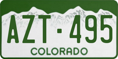 CO license plate AZT495