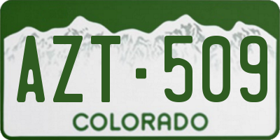 CO license plate AZT509