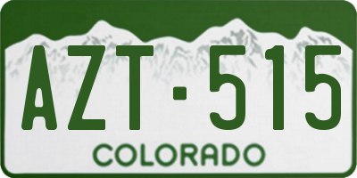 CO license plate AZT515