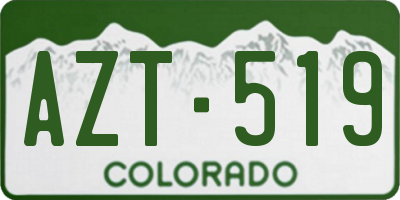 CO license plate AZT519