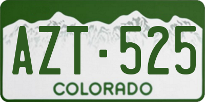 CO license plate AZT525