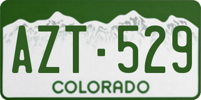 CO license plate AZT529