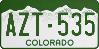 CO license plate AZT535