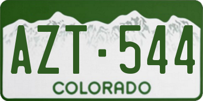 CO license plate AZT544