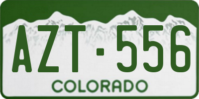 CO license plate AZT556