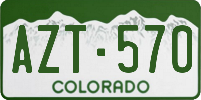 CO license plate AZT570