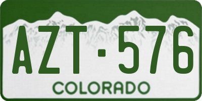 CO license plate AZT576