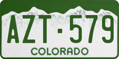CO license plate AZT579