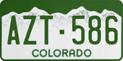 CO license plate AZT586