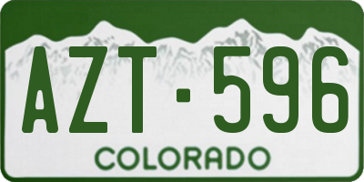 CO license plate AZT596