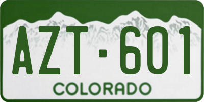 CO license plate AZT601