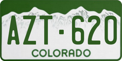 CO license plate AZT620