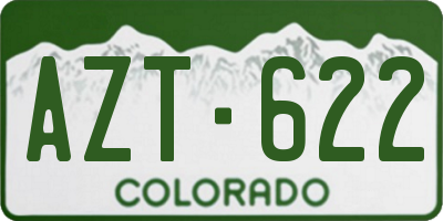 CO license plate AZT622