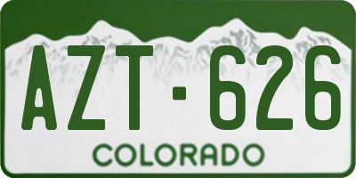CO license plate AZT626