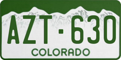 CO license plate AZT630