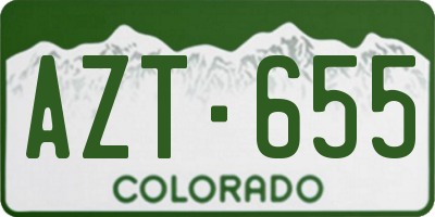 CO license plate AZT655