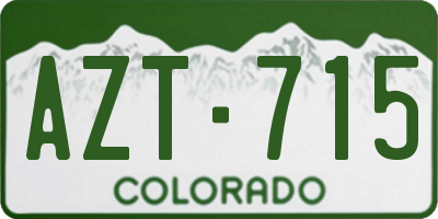 CO license plate AZT715