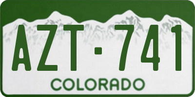 CO license plate AZT741