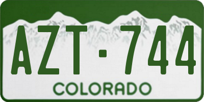 CO license plate AZT744