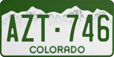 CO license plate AZT746