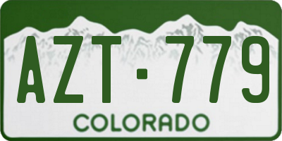 CO license plate AZT779