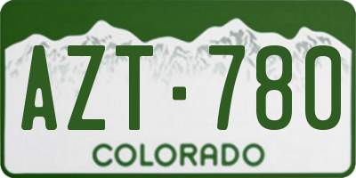 CO license plate AZT780