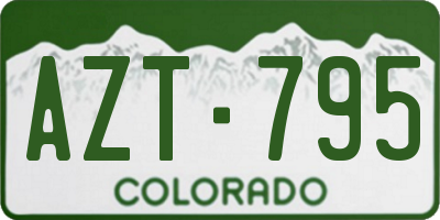 CO license plate AZT795