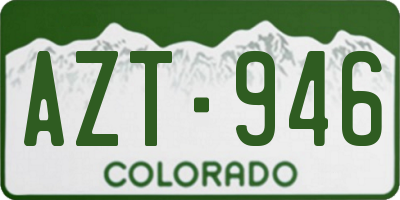 CO license plate AZT946