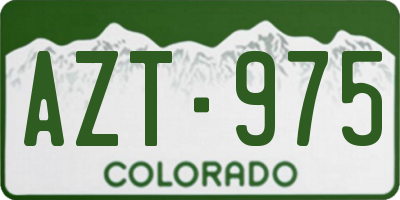 CO license plate AZT975