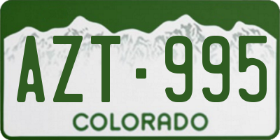 CO license plate AZT995