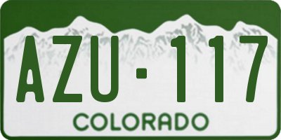 CO license plate AZU117