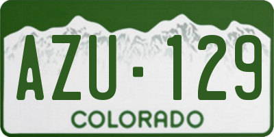 CO license plate AZU129