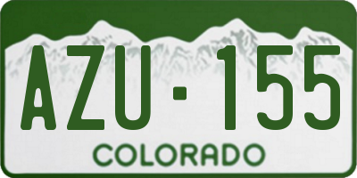 CO license plate AZU155