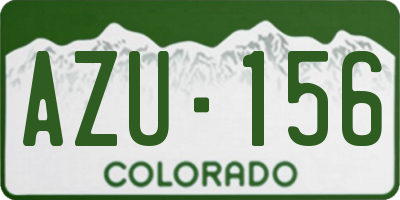 CO license plate AZU156
