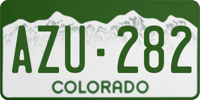 CO license plate AZU282