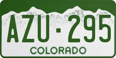 CO license plate AZU295