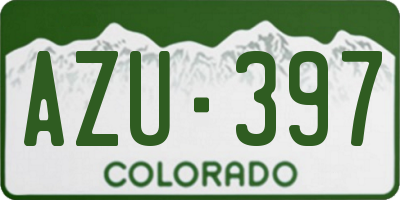 CO license plate AZU397