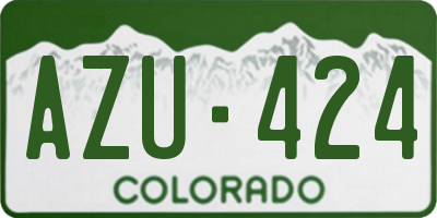 CO license plate AZU424