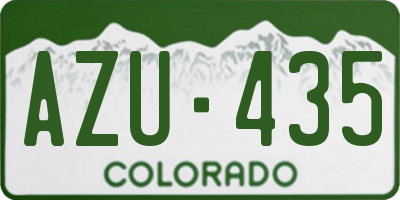 CO license plate AZU435