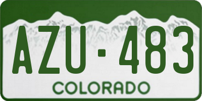 CO license plate AZU483