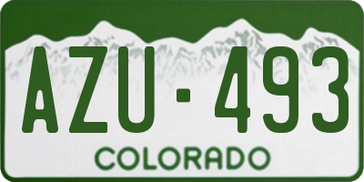 CO license plate AZU493