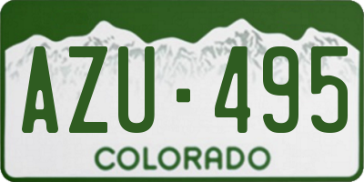 CO license plate AZU495