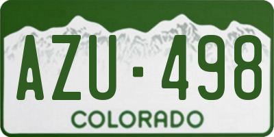 CO license plate AZU498