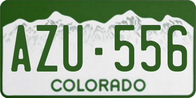 CO license plate AZU556