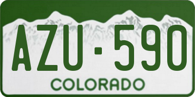 CO license plate AZU590